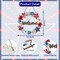 Patriotic Wooden Welcome Wreath, 4th of July Front Door Decor